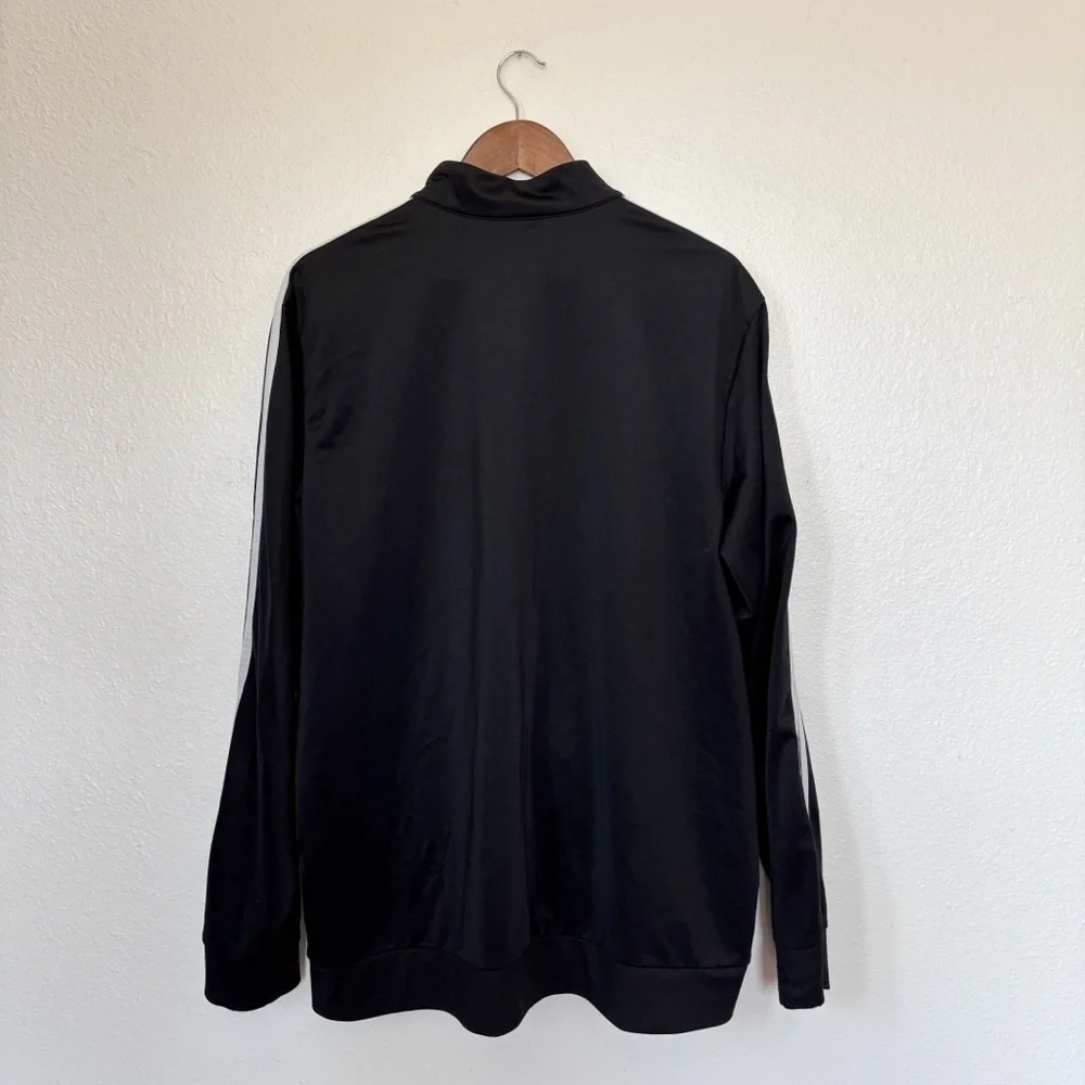 Adidas Men's Black and White Track Jacket